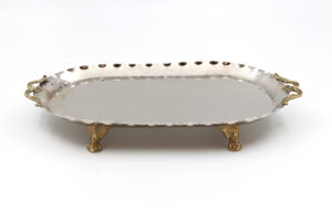 GÜMÜŞ KAPLAMA BAKIR OVAL TEPSİ