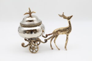 BAKIR GÜMÜŞ KAPLAMA GEYİKLİ ŞEKERLİK