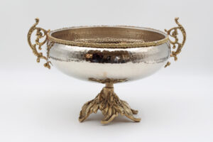 GÜMÜŞ KAPLAMA BAKIR ÇİÇEKLİ GONDOL